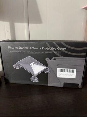 Silicone Starlink Antenna Protective Cover - Black